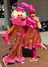 ORANGE PAILLETSTOF – STORE 8 MM PAILLETTER & ENVEJS STRÆK