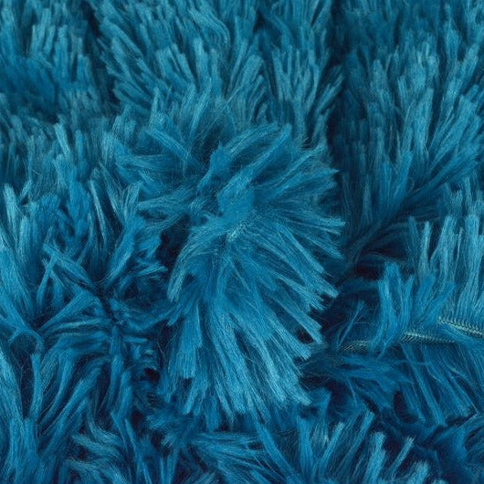 PETROLEUMSBLÅ LANGHÅRET PLYS – 30 MM LUV & ENVEJS STRÆK