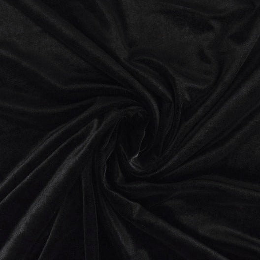 SORT VELOUR MED STRÆK