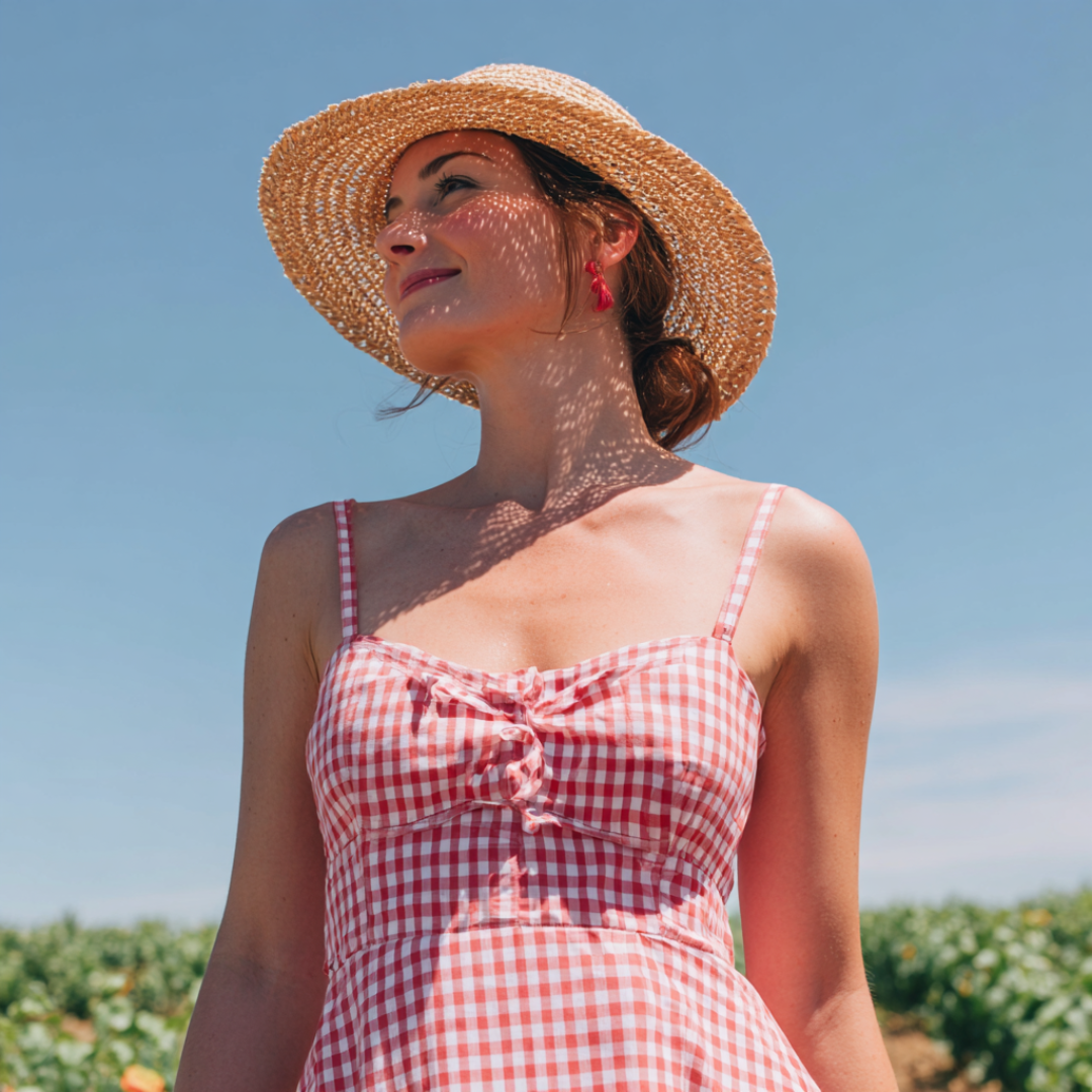 GRØN 6,5 MM GINGHAM STRIBER – OEKO-TEX BOMULD, LET & ÅNDBAR