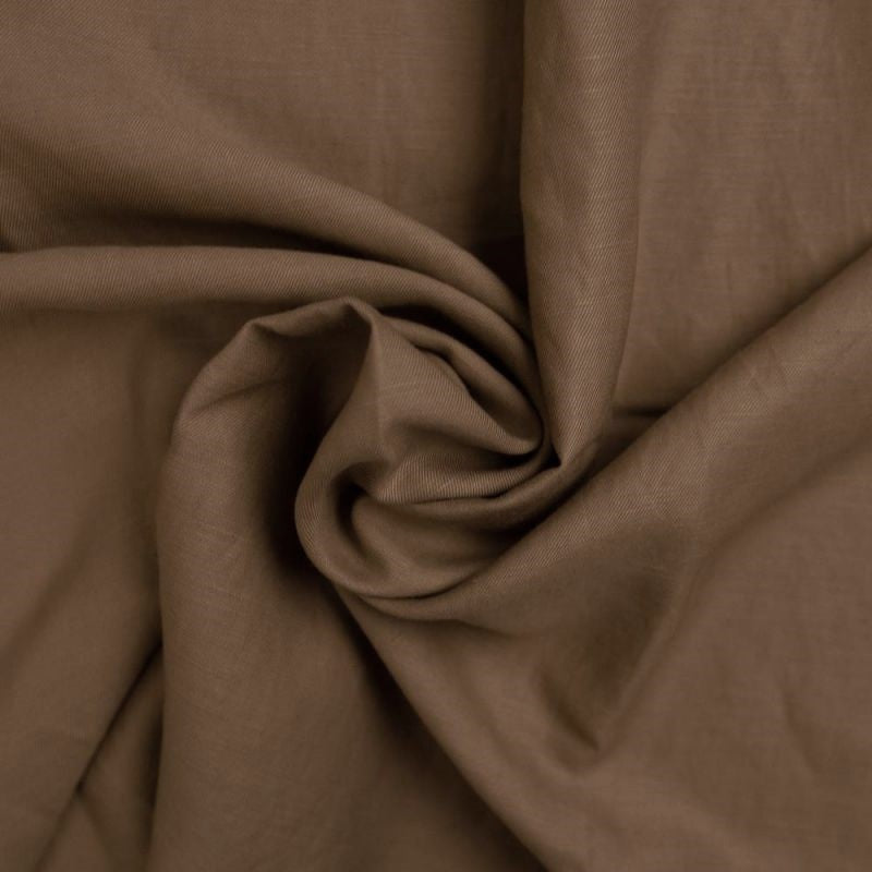 BRUN TENCELLINO (TENCEL™/HØR) – BLØD TWILLVÆVNING & ÅNDBAR KOMFORT