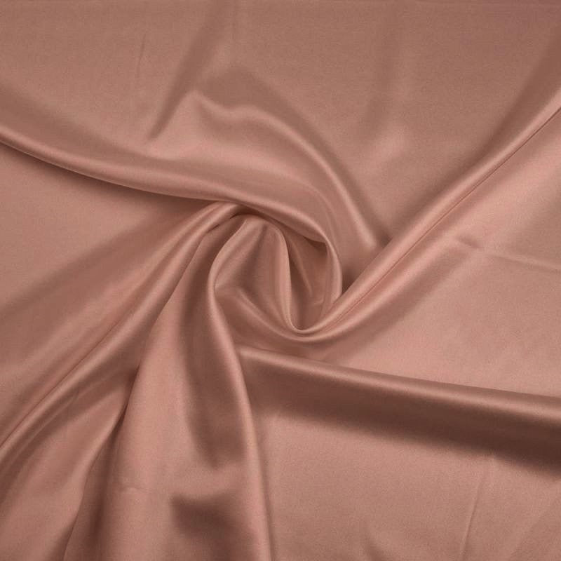 VINTAGE ROSA SILKE SATIN MED LET STRÆK – BLØD GLAT OVERFLADE