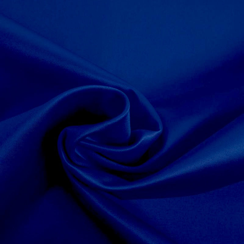 PÅFUGLEBLÅ SELENA TUNG BRUDESATIN MED LET STRÆK