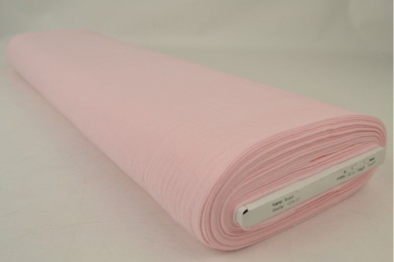 LYSERØD DOUBLE GAUZE MUSSELIN – BLØD & ÅNDBAR