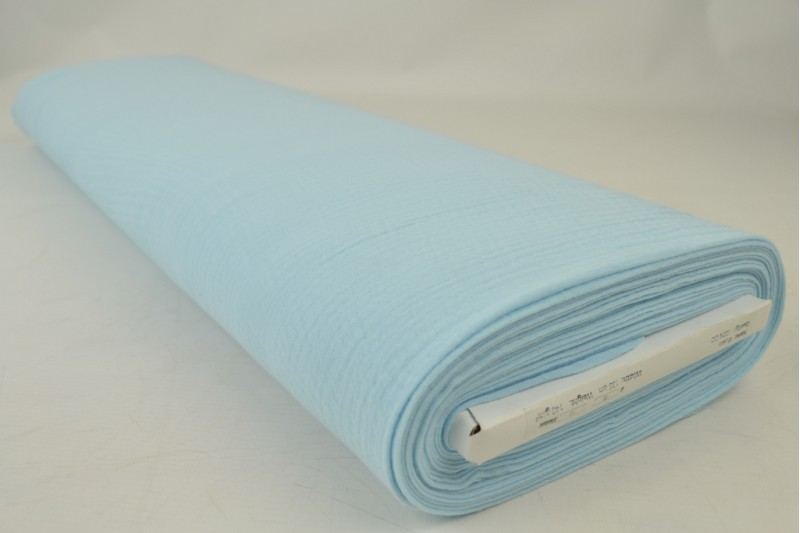 LYSEBLÅ DOUBLE GAUZE MUSSELIN – BLØD & ÅNDBAR