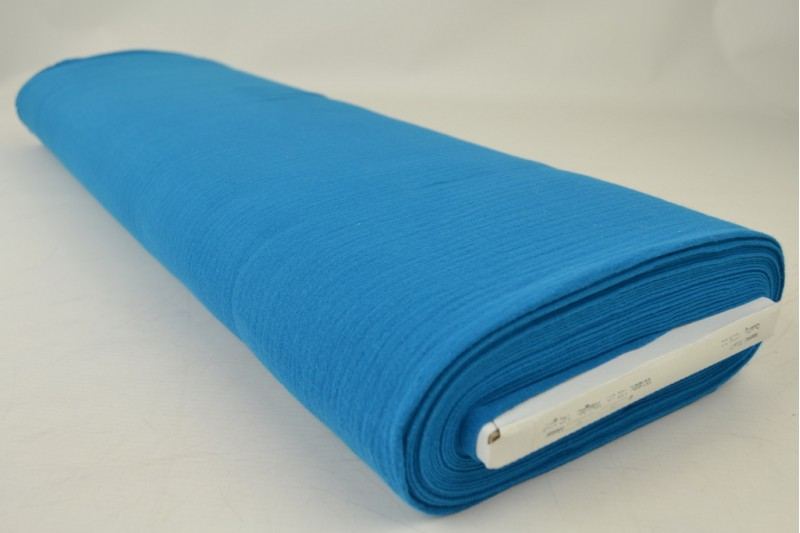 PETROLEUMSBLÅ DOUBLE GAUZE MUSSELIN – BLØD & ÅNDBAR