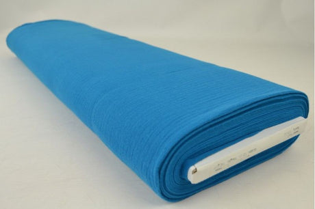 PETROLEUMSBLÅ DOUBLE GAUZE MUSSELIN – BLØD & ÅNDBAR