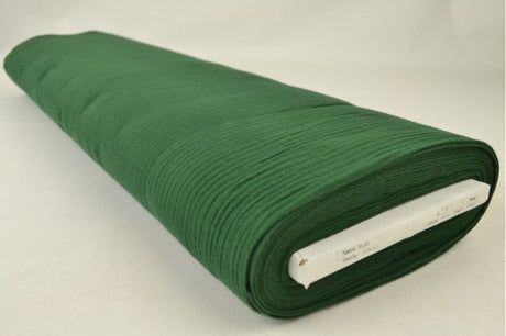MØRKEGRØN DOUBLE GAUZE MUSSELIN – BLØD & ÅNDBAR