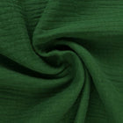 MØRKEGRØN DOUBLE GAUZE MUSSELIN