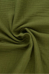 MOSGRØN DOUBLE GAUZE MUSSELIN – BLØD & ÅNDBAR