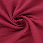BORDEAUX RØD DOUBLE GAUZE MUSSELIN
