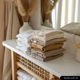 BEIGE DOUBLE GAUZE ØKOLOGISK MUSSELIN – BLØD OG ÅNDBAR