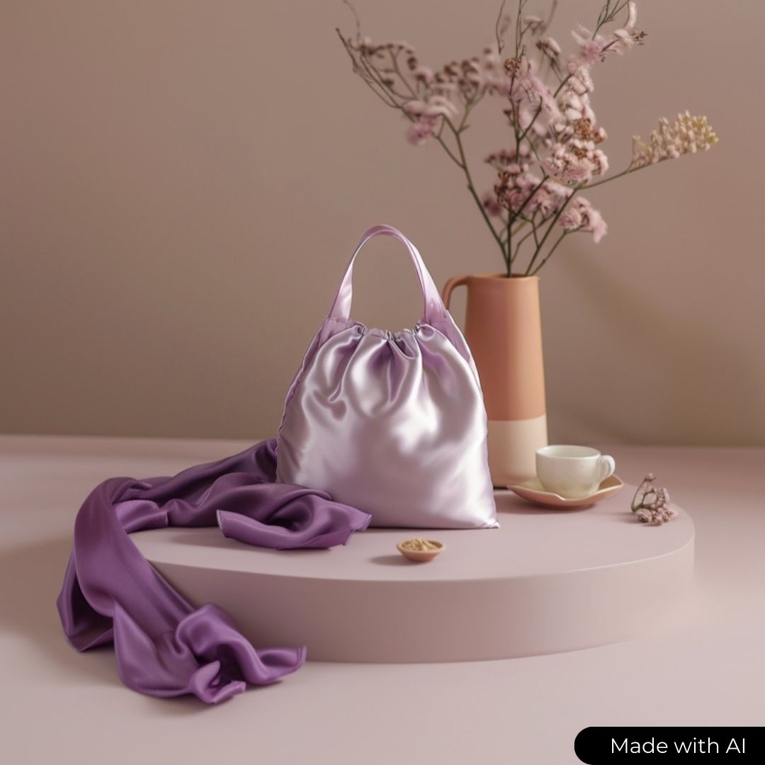 LYSEBRUN SATIN STOF – LET & GLANSFULDT