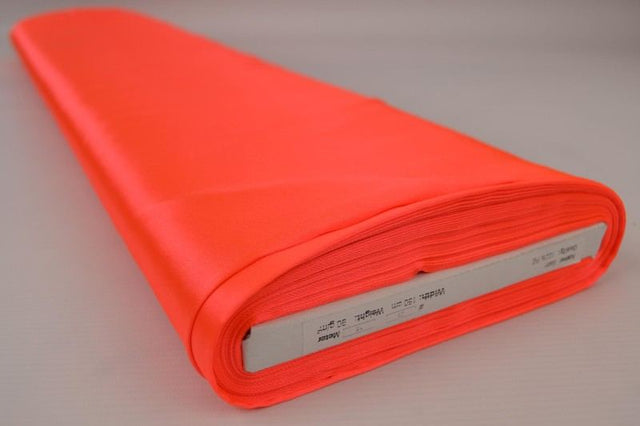 NEON ORANGE SATIN STOF – LET & GLANSFULDT