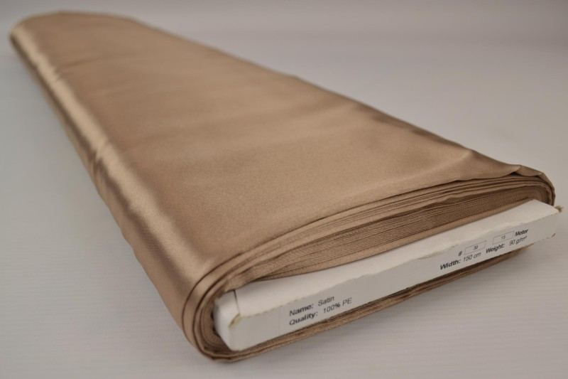 BEIGE SATIN STOF – LET & GLANSFULDT