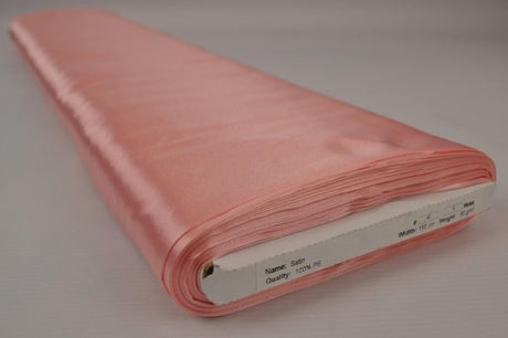 LAKSEFARVET PINK SATIN STOF – LET & GLANSFULDT