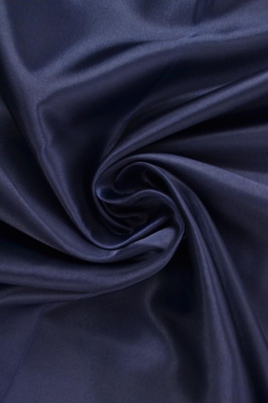 NAVY SATIN STOF – LET & GLANSFULDT