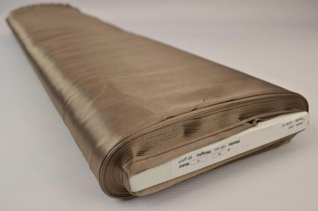 TAUPE SATIN STOF – LET & GLANSFULDT