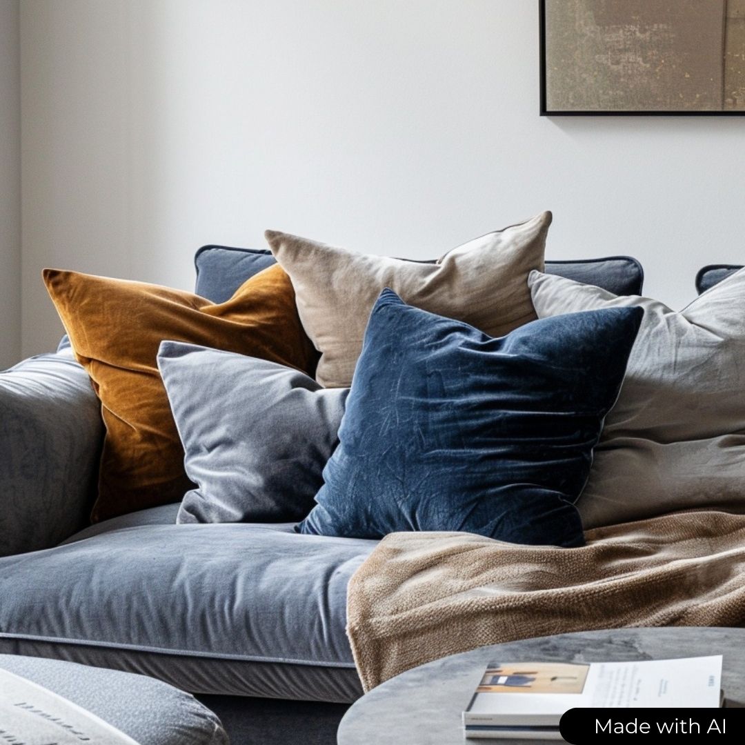 TAUPE VELOUR MED STRÆK