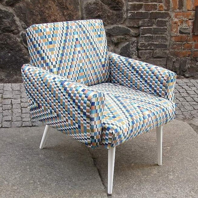 PASTEL KONFETTI-TERN PÅ SORT BARCELONA JACQUARD DEKORATIONSSTOF – KONFETTI-TERN
