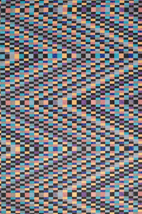 PASTEL KONFETTI-TERN PÅ SORT BARCELONA JACQUARD DEKORATIONSSTOF – KONFETTI-TERN