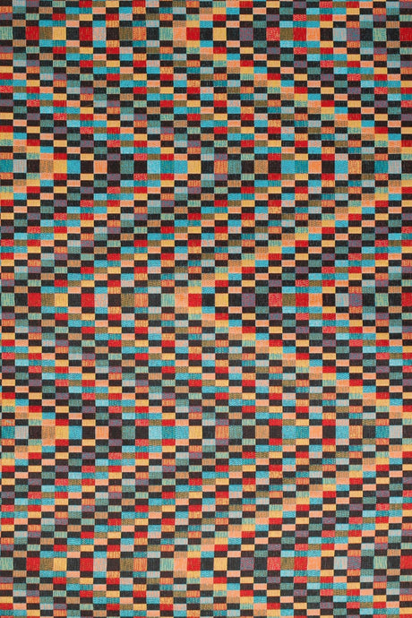 VARM KONFETTI-TERN PÅ SORT BARCELONA JACQUARD DEKORATIONSSTOF – KONFETTI-TERN