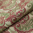 RØD-GRØN PAISLEY PÅ CREME BOMBAJ JACQUARD MØBELSTOF