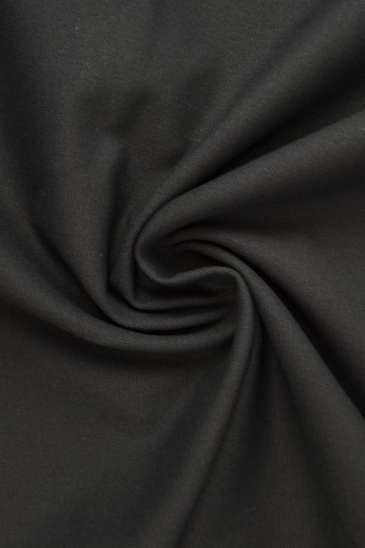 SORT BOMULDSCANVAS – TÆTVÆVET 350 g/m², OEKO-TEX nærbillede