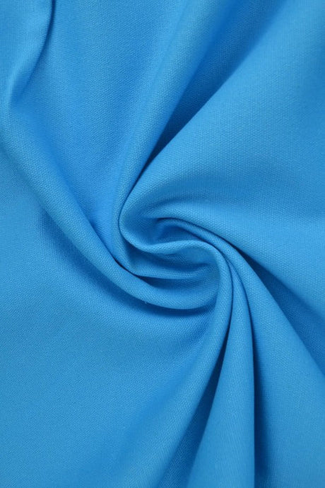 PETROLEUMSBLÅ BOMULDSCANVAS – TÆTVÆVET 350 g/m², OEKO-TEX nærbillede