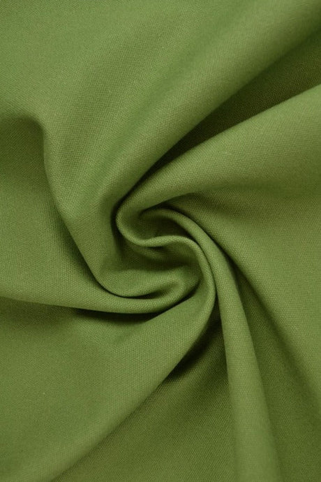 MOSGRØN BOMULDSCANVAS – TÆTVÆVET 350 g/m², OEKO-TEX nærbillede