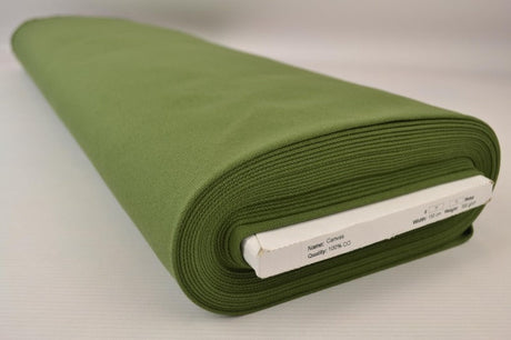 MOSGRØN BOMULDSCANVAS – TÆTVÆVET 350 g/m², OEKO-TEX produkt