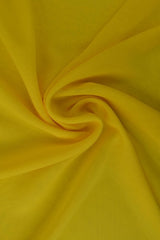 GUL CHIFFON – LET, GENNEMSIGTIG & MED FLOT FALD