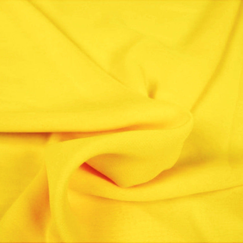 GUL CHIFFON – LET, GENNEMSIGTIG & MED FLOT FALD