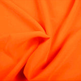 MØRK NEON ORANGE CHIFFON – LET, GENNEMSIGTIG & MED FLOT FALD