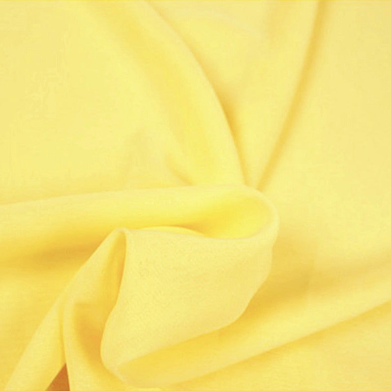 LYS GUL CHIFFON – LET, GENNEMSIGTIG & MED FLOT FALD