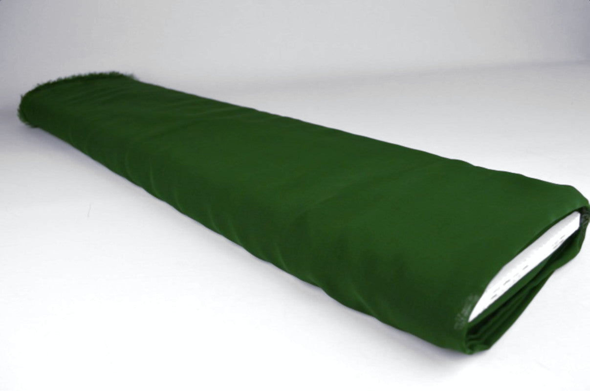 MØRKEGRØN CHIFFON – LET, GENNEMSIGTIG & MED FLOT FALD