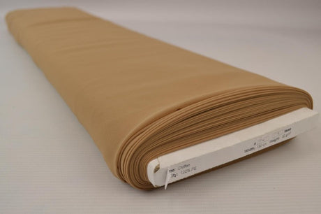 MØRK BEIGE CHIFFON – LET, GENNEMSIGTIG & MED FLOT FALD