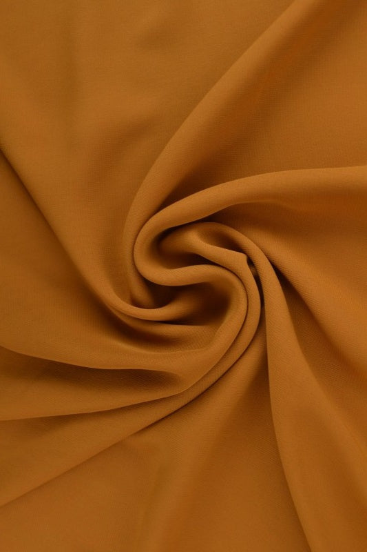 MØRK KARRY CHIFFON – LET, GENNEMSIGTIG & MED FLOT FALD