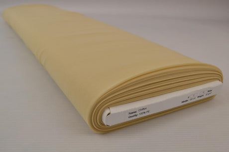 BEIGE CHIFFON – LET, GENNEMSIGTIG & MED FLOT FALD