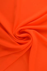 MØRK NEON ORANGE CHIFFON – LET, GENNEMSIGTIG & MED FLOT FALD
