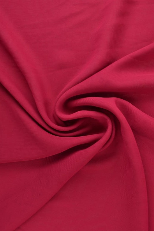 VINRØD CHIFFON – LET, GENNEMSIGTIG & MED FLOT FALD