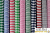 BLÅ 6,5 MM GINGHAM TERN – OEKO-TEX BOMULD, LET & ÅNDBAR