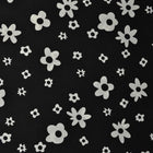 SORT BOMULDSPOPLIN MED HVIDT BLOMSTERPRINT