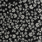 SORT BOMULDSPOPLIN MED HVIDT BLOMSTERPRINT