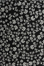 SORT BOMULDSPOPLIN MED HVIDT BLOMSTERPRINT