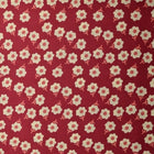 RØD BOMULDSPOPLIN MED HVIDT DITSY BLOMSTERPRINT