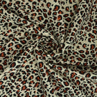 CREME BOMULDSPOPLIN MED LEOPARDPRINT