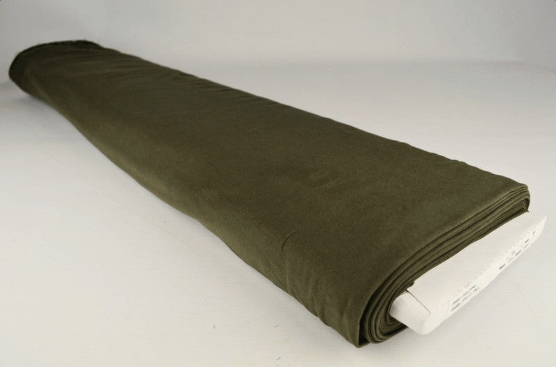 MØRK MOSGRØN BOMULDSJERSEY – NATURLIG, ÅNDBAR & STRÆKBAR