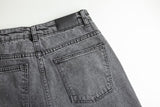 BRUN UVASKET DENIM MED STRÆK – 300 G/M²