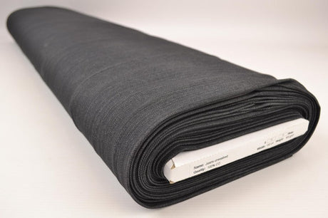 MØRKEGRÅ UVASKET DENIM MED STRÆK – 300 G/M²